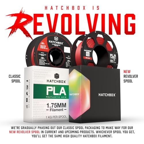 HATCHBOX 1.75mm Black Wood PLA 3D Printer Filament, 1 KG Spool, Dimensional Accuracy +/- 0.03 mm, 3D Printing Wood Filament