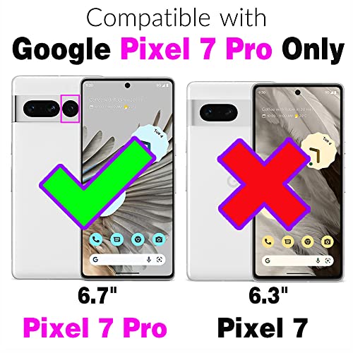 Phone Case for Google Pixel 7 Pro 5G Wallet Cover with Tempered Glass Screen Protector Slim Ring Stand Credit Card Holder Magnetic Cell Accessories Pixel7Pro Pixel7 XL Seven 7Pro 6.7 Women Men Beige