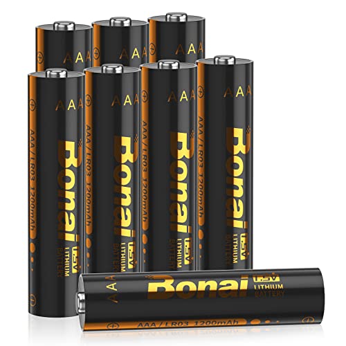 BONAI Lithium Batteries AA, 1.5V 3000mAh Longest Lasting Double A Battery - Ultimate Power for High Drain Devices, Non-Rechargeable (8 Pack)