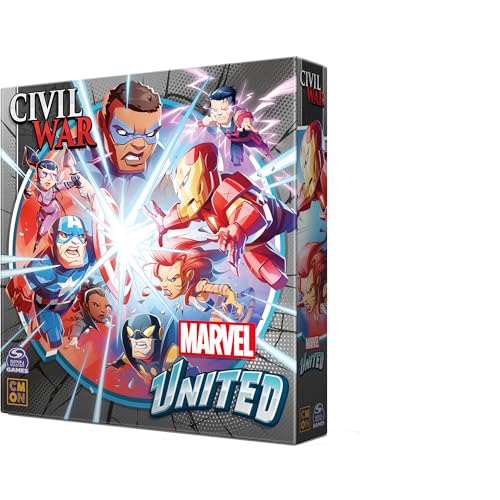 CMON Marvel United: Civil War Expansion - Tabletop Miniatures Strategy Game, Cooperative Superhero Game for Kids & Adults, Ages 14+, 2-6 Players, 45 Min Playtime, Made