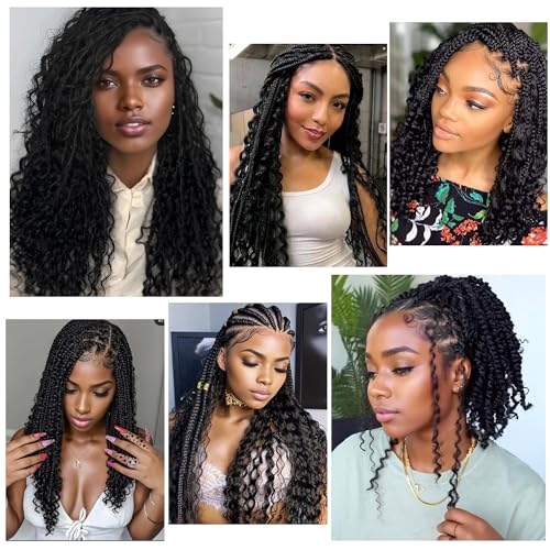 Deep Wave Bulk Human Hair for Braiding 1 Bundle 50g 28 Inch No Weft 10A Brazilian Virgin Curly Human Hair Extensions for Boho Braids Wet Wavy Human Braiding Hair (28",1B)