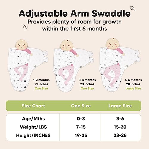 KeaBabies 3-Pack Organic Baby Swaddle Sleep Sacks - Newborn Swaddle Sack, Ergonomic Baby Swaddles 0-3 Months, Swaddles for Newborns,Baby Sleep Sack, Baby Swaddle Blanket Wrap,Baby Essentials(Nordic)