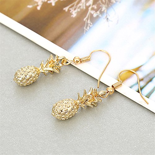 CHUYUN Fashion Pineapple Dangle Earrings for Women Bohemian Wedding Cute Glass Crystal Statement Drop Earrings