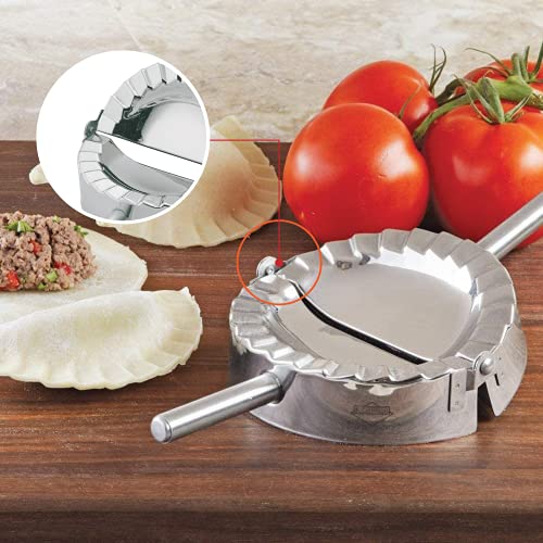 Küchenprofi Ravioli, Pierogi, and Dumpling Maker, 18/8 Stainless Steel Pasta and Pastry Press, Perfect for Molding and Sealing Fresh Stuffed Pasta and Pastry Dough, 3.25 Inches