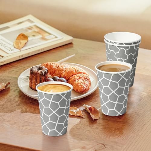 Huifany Coffee Cups 12 oz Paper Cups 240 Count, Disposable Coffee Cups, Hot/Cold Beverage Drinking Cups for Water, Coffee, Tea, Juice