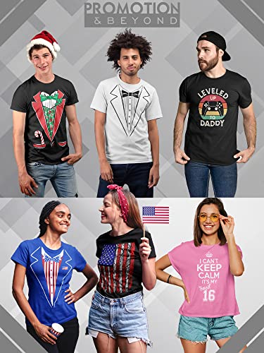 P&B Tuxedo White Funny Long Sleeve Shirt, S, Black
