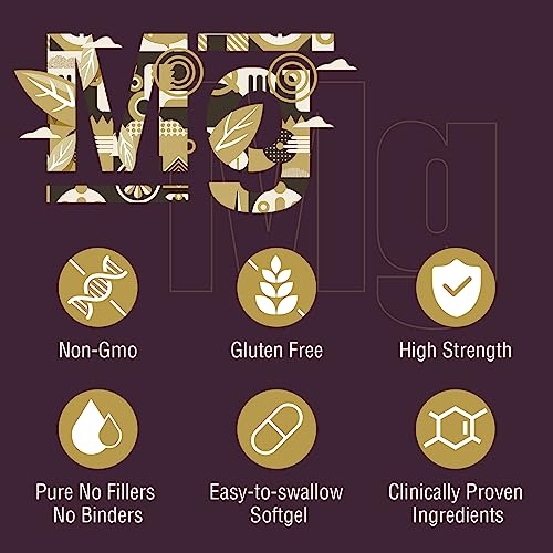 Liposomal Magnesium Complex 2200MG Softgels,Magnesium Threonate, Magnesium Glycinate, Magnesium Citrate, Three-in-one Supplement, Gluten Free, 60 Softgels