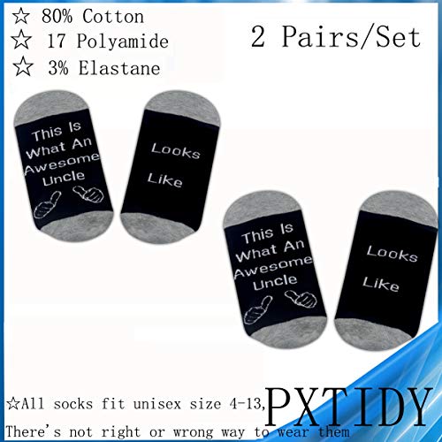 PXTIDY Funny 2 Pairs Brother Socks This Is What An Amazing Brother Looks Like Socks Gift for Brother Awesome Brother Gifts (2pairs/set)