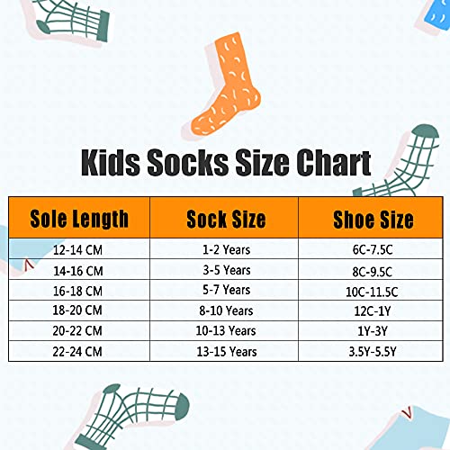 Boys Wool Socks Kids Winter Warm Socks Thick Thermal Crew Socks, 6 Pairs Mix Xmas