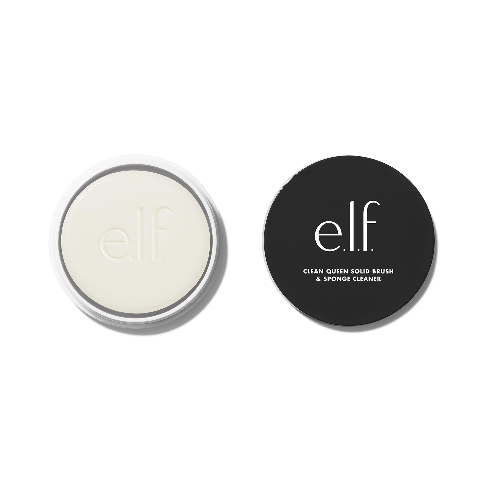 e.l.f. Clean Queen Solid Brush & Sponge Cleaner, Cleanses Face & Eye Makeup Brushes & Sponges, Nourishing, Non-Damaging Formula, Vegan & Cruelty-Free