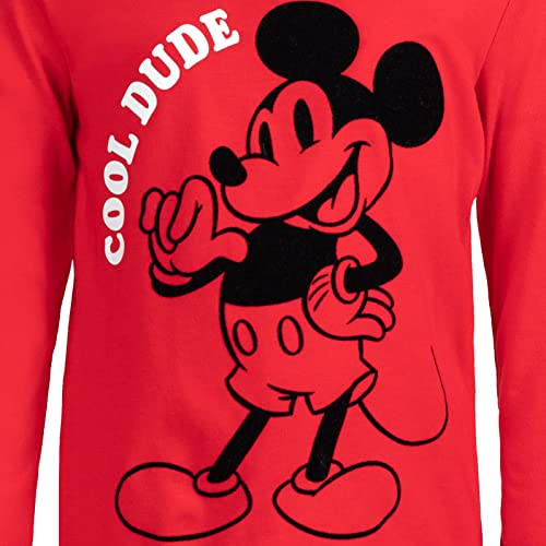 Disney Mickey Mouse Little Boys 2 Pack Long Sleeve T-Shirts Black/Red 7-8