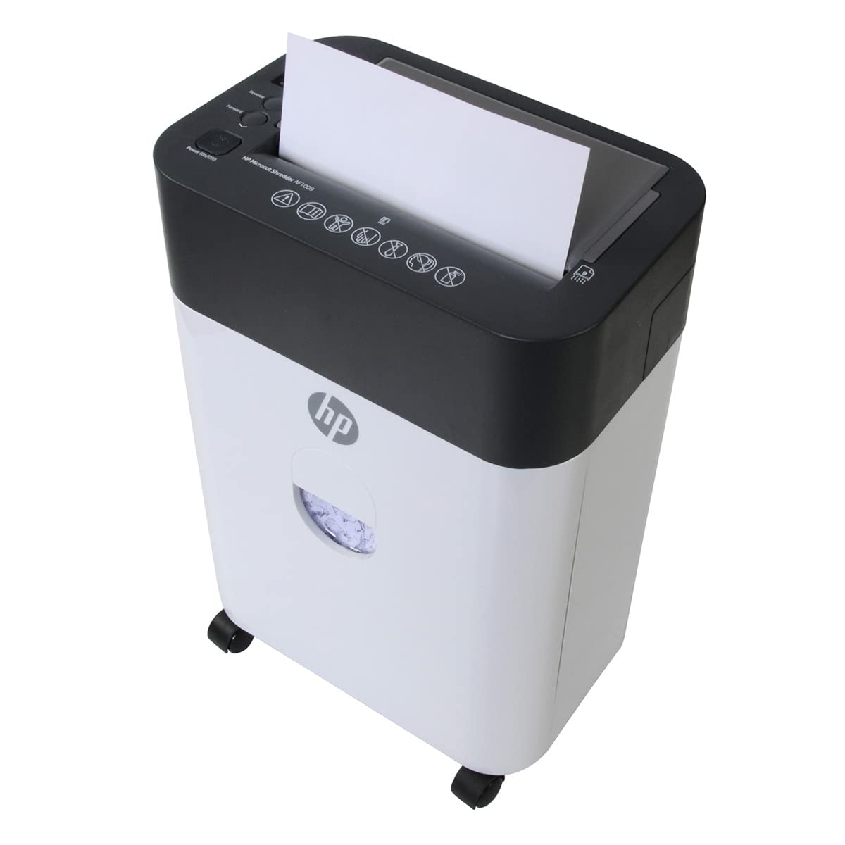 HP - Paper Shredder Micro Cut, 100-Sheet Auto Feed, Shreds Credit Cards & Staples, Heavy Duty Paper Shredder for Home Use with 4.5 Gallon Basket