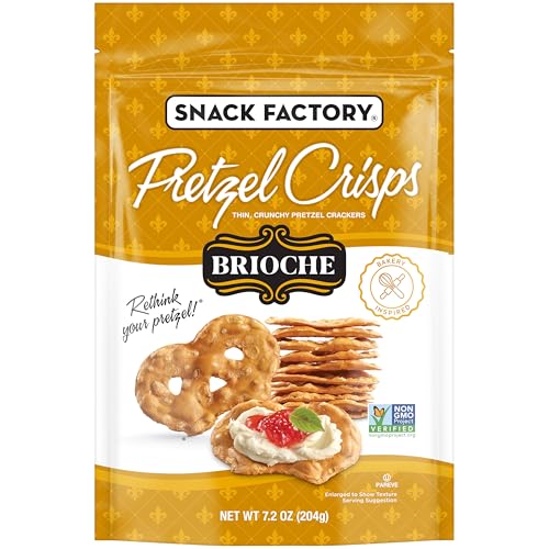 Snack Factory Pretzel Crisps Brioche Pretzel Crackers, 7.2 Oz Bag