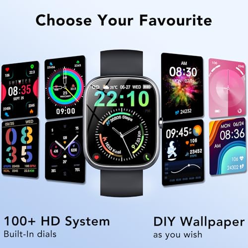 QCOQ Smart Watch, Fitness Tracker Touch Screen Fitness Watch with Heart Rate Sleep Monitor, 2024