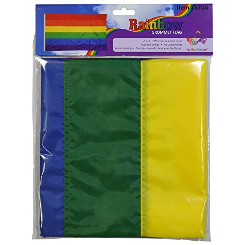 In the Breeze 3700 Rainbow Grommet Flag - 2 x 3 Feet