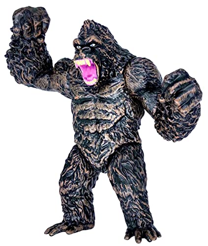 TwCare King Kong vs Godzilla Attack Action Figure 6.5” Fight Mode Gorilla Ape Solid Wild Movie Series, Travel Bag