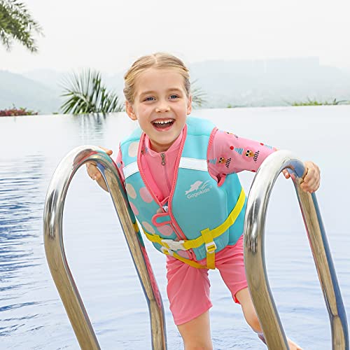 Gogokids Kids Swim Vest Float Jacket for 30-50 lbs 2-6 Years - Toddler Flotaties Swimming Pool Vest for Boys Girls Swimming Learning