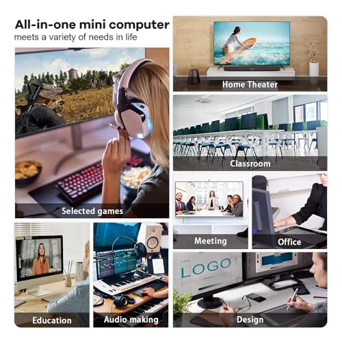 Beelink EQR6 Mini PC, AMD Ryzen 5 6600H(Up to 4.5GHz) 6C/12T, Mini Desktop Computer 16GB DDR5 RAM 500GB NVMe SSD, Mini Gaming PC 4K@60Hz Dual Display/BT5.2/WiFi 6 for Office/Gaming/Home/W11 Pro