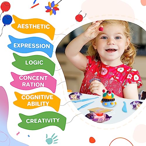Air Dry Clay 56 Colors, Modeling Clay for Kids, DIY Model Magic Clay, Molding Clay Kit with Sculpting Tools, Non-Sticky Soft and Super Light, Arts and Crafts Gift for Boys Girls Kids.