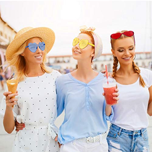 Virtue morals 8 Pair Heart Shaped Sunglasses for Women, Heart Glasses, Heart Sunglasses, Purple