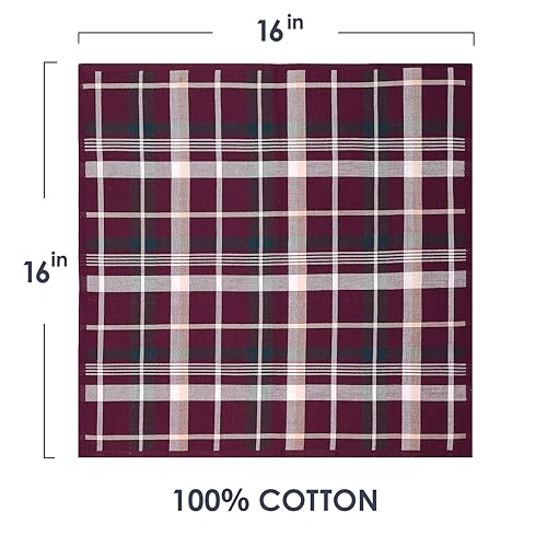 Selected Hanky 100% Cotton Men's Handkerchief 6 Piece Gift Set