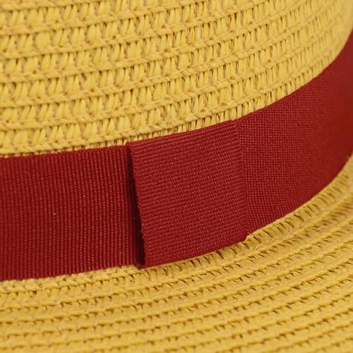 Straw Hat Performance Animation Cosplay Accessories Hat Summer Sun Hat Yellow