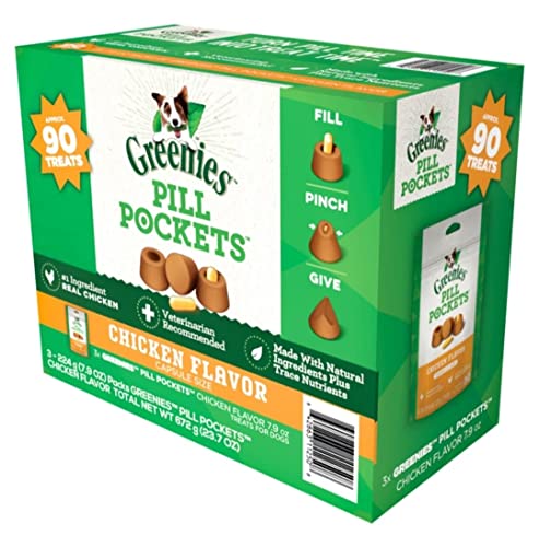 Feline Greenies Pill Pockets Cat Treats, Salmon, 45 Treats, 1.6 Oz. (Pack Of 6)