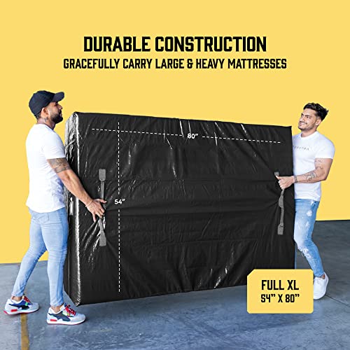 Mattress Bags for Moving with 8 Handles - Full Size - Extra-Thick Mattress Bag for Moving - Reusable Mattress Storage Bag - Mattress Cover for Moving with Zipper, Moving Mattress Bag Protector