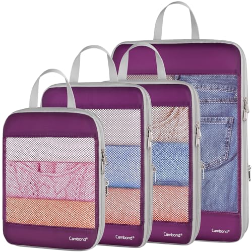 Cambond See Through Mesh Compression Packing Cubes - 4 Set Packing Cub