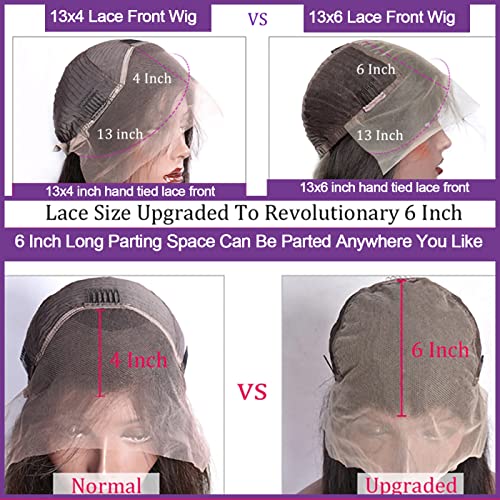 13x4 FB/27 Balayage Highlight Lace Front Wig Human Hair Pre Plucked 180 density Body Wave Wigs Human Hair for Women 18inch Ombre HD Lace Front Wig