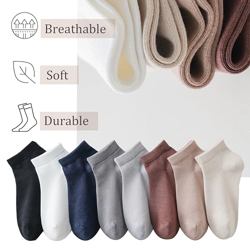 Marchare Womens Ankle Seamless Socks Thin Bamboo Viscose Dress Socks Low Cut Socks Soft Lightweight Black/Dark Grey/Light Grey 3 Pack