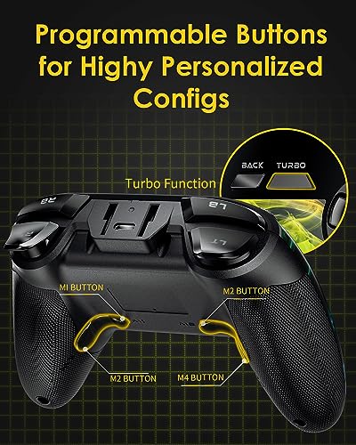 EasySMX PS3 Gaming Controller, Wireless 2.4G Gamepads with Vibration Fire Button Range up to 10m Support PC (Windows XP/7/8/10), Steam, PS3, Android, TV Box Portable Gaming Joystick