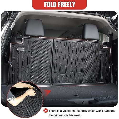 Utiiy Cargo Mat Fit for 2020-2024 Toyota Highlander Backrest Mat TPE Trunk Liner All Weather Seats Back Protector for Highlander 7 Seats Accessories(Backrest Liner)