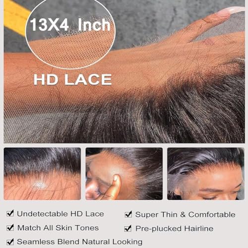 KeepMe Burgundy Lace Front Wigs Human Hair 1B/99J Highlight Wig Human Hair 13x4 Body Wave Lace Front Wigs Human Hair Pre Plucked 200% Density Red Wig Human Hair for Women 18 Inch