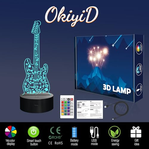 Personalized Music Notes Night Light Lamp with Remote - Custom Engraved Gift: Your Name, Text, Logo, or Message - Customized LED Light Display,16 Colors, 4 Light Modes - USB/Battery Powered(Saxophone)
