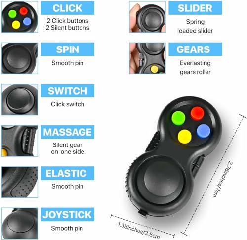 Dr.Kbder Fidget Toys Adults Set 2Pcs, Easter Basket Stuffers for Kids Teen Autism Sensory Toys Pack with Figette Cube Figits Ring Classroom ADHD Stress Relief Toys, Cool Gadget Desk Spinner Toy…