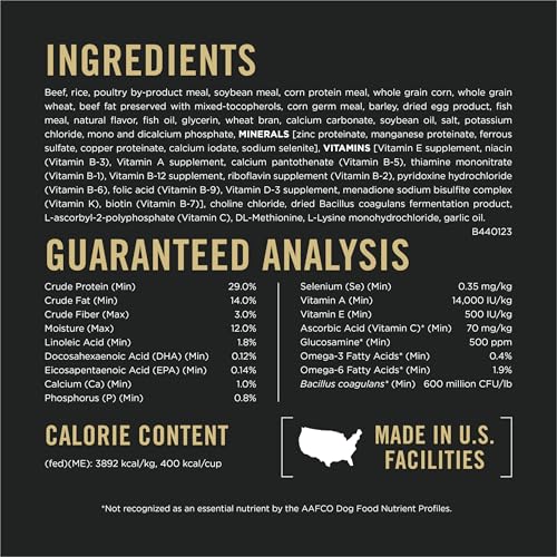 Purina Pro Plan Senior Dog Food With Probiotics for Dogs, Shredded Blend Chicken & Rice Formula - 6 lb. Bag