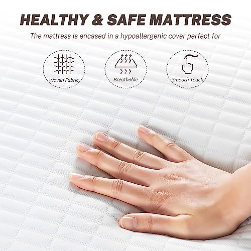 Dopinmin Twin Size 5 Inch Gel Memory Foam Mattress Medium-Firm Mattress for Pressure Relief & Cooler Sleep, Mattresses for Kid Bunk Bed, Trundle Bed, Daybed, CertiPUR-US Certified, Bed in a Box