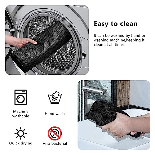 2-Packs Microfiber Dish Drying Mat for Kitchen Counter-top, Dry Pad for Dishes, Flatware, Dinnerware, Glassware, Drinkware, Serveware, Plate, Tabletop Accessories, Machine Wash (Gray, 20" x 15")