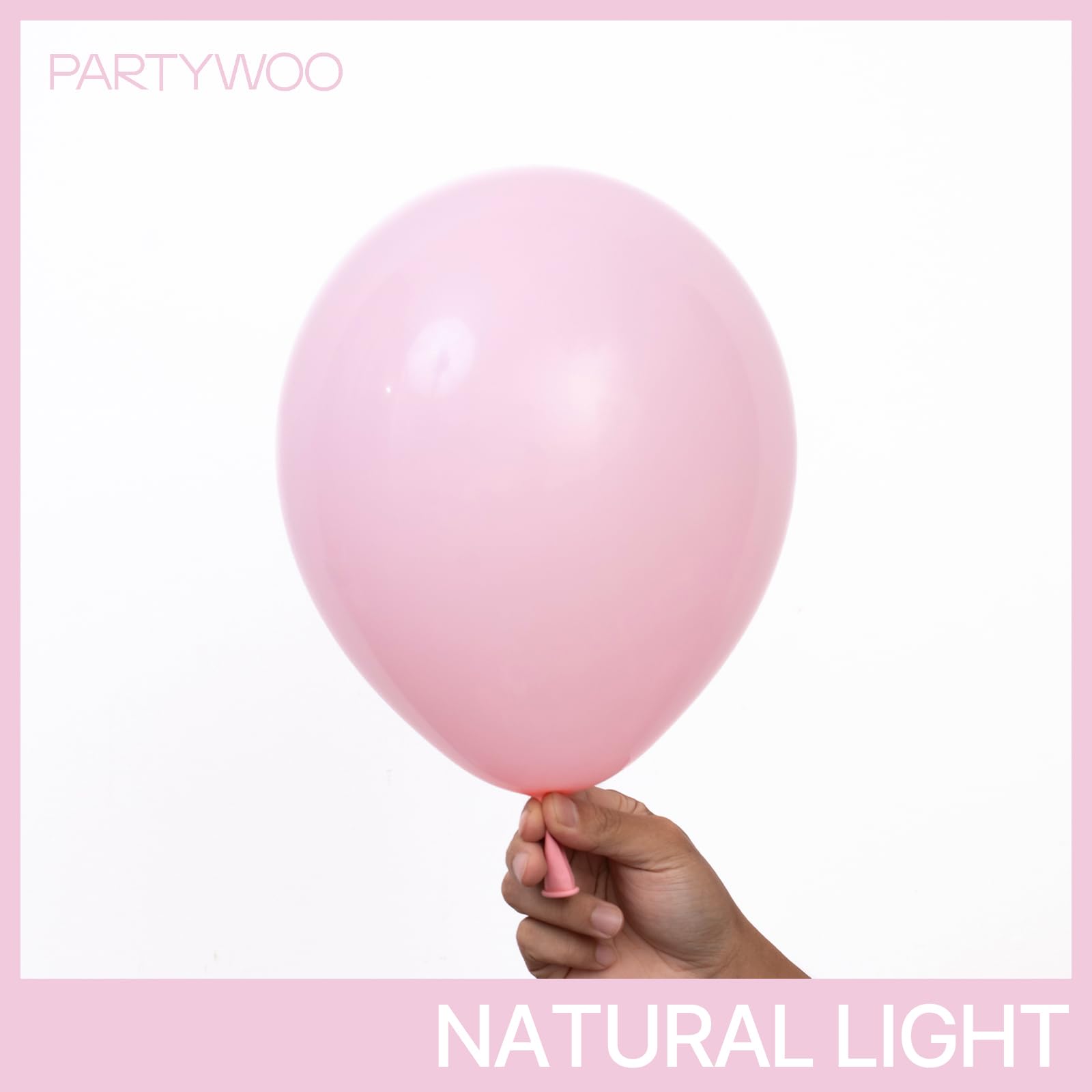 PartyWoo Light Pink Balloons 127pcs Different Sizes of 36 18 12 10 5 Inch Pastel Pale Baby Pink Balloon Arch Kit for Baby Shower Bachelorette Bridal Shower Birthday Party Decorations Pink-Y48