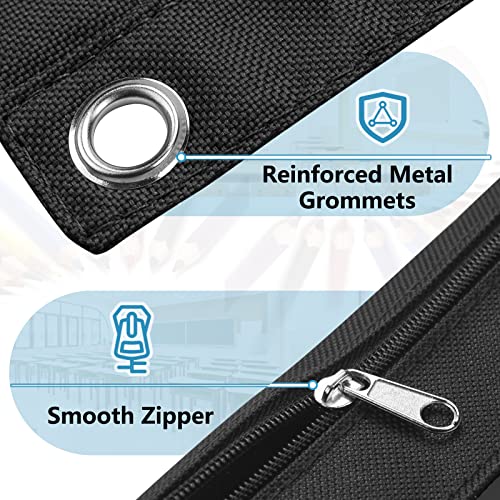 Forvencer Pencil Pouch for 3 Ring Binder, Binder Pencil Case with Smooth Zipper, Clear Window Pencil Case for Binder, Big Capacity 3 Ring Binder Pencil Bag with 3 Reinforced Grommets, Grey