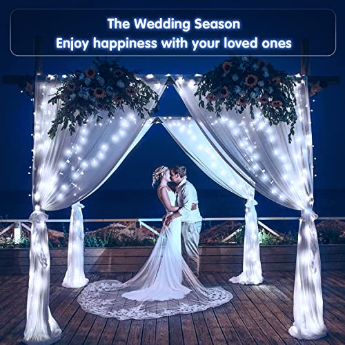 JMEXSUSS Orange Battery Operated Halloween Lights, 33ft 100 LED Battery Operated Christmas String Lights, Orange Twinkle Mini Lights with Remote Indoor Outdoor Waterproof for Halloween Decorations
