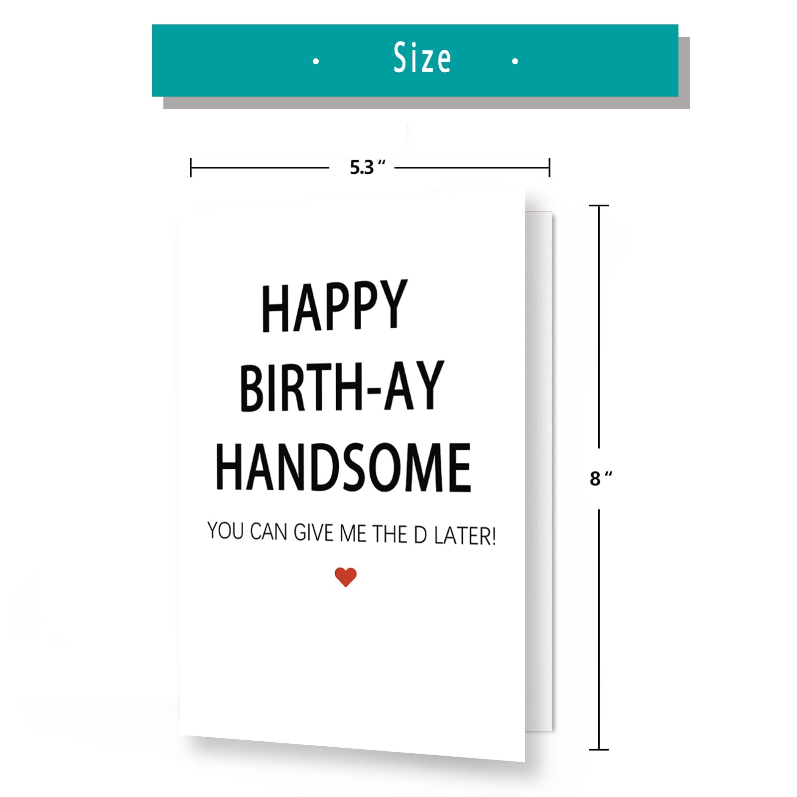 Funny Birthday Card for Men, Humor Birthday Card Gift for Husband Boyfriend Fiance, Unique Bday Card for Him