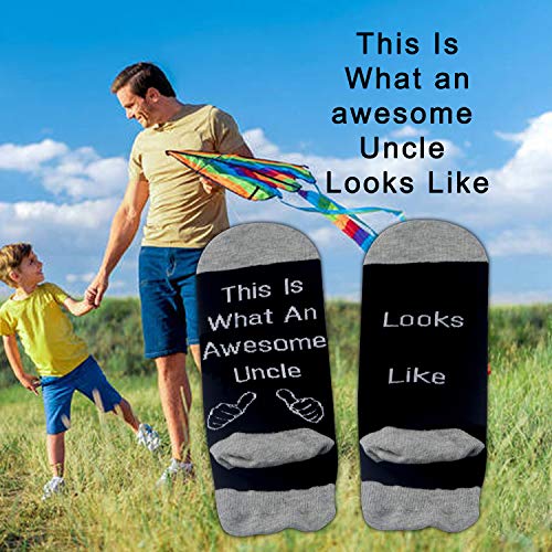 PXTIDY Funny 2 Pairs Brother Socks This Is What An Amazing Brother Looks Like Socks Gift for Brother Awesome Brother Gifts (2pairs/set)