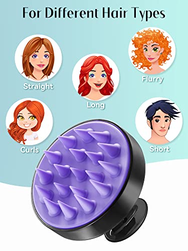 HEETA Scalp Massager Hair Growth, Soft Silicone Bristles to Remove Dandruff and Relieve Itching, Scalp Scrubber for Hair Care Relax Scalp, Shampoo Brush for Wet Dry Hair, Upgraded Material, Green