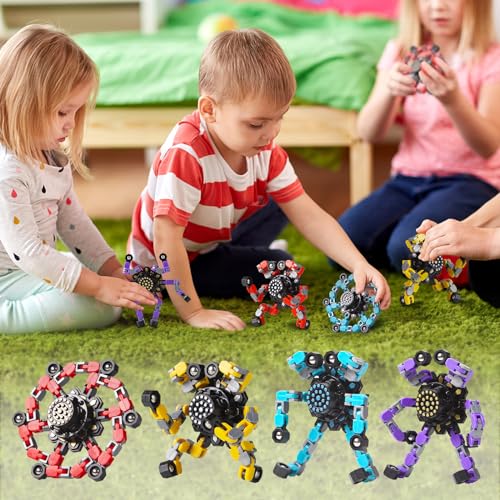 Gokeey Transformable Fidget Spinners 3 Pcs for Kids and Adults Stress Relief Sensory Toys for Boys and Girls Fingertip Gyros for ADHD Autism for Kids