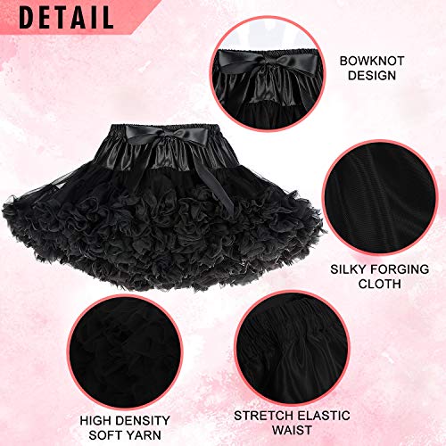 BEAUTY DY Tutu Toddler, Petticoat Toddler Pettiskirt Tutu Skirt for Baby Girls(Black/Pink/White/Red/Wine Red), Medium