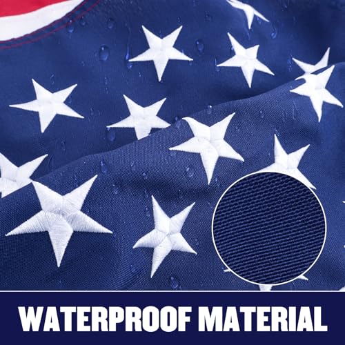 American Flags for Outside 3x5,Heavy Duty American Flag with Embroidered Stars, Outdoor US Flags All Weather Sewn Stripes/Brass Grommets USA Flag (Outdoor flag 3x5 ft)