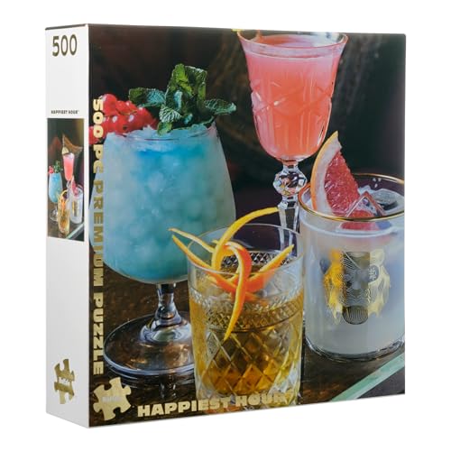 Buffalo Games - Gold - Happiest Hour - 500 Piece Jigsaw Puzzle for Adults Challenging Puzzle Perfect for Game Nights - 500 Piece Finished Size is 21.25 x 15.00