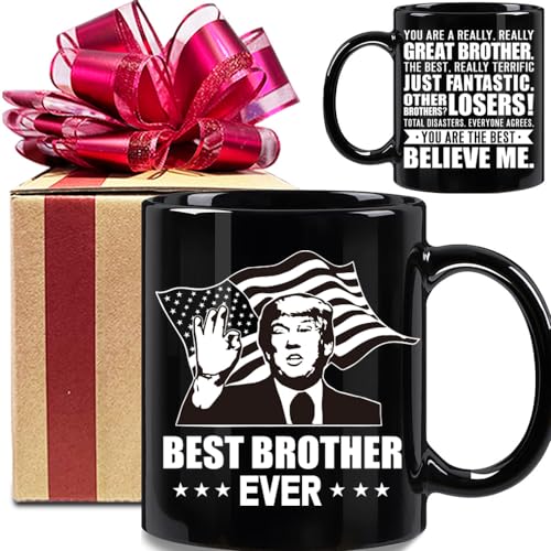 VLUG Birthday Gift for Brother, Best Brother Ever Mug 11oz, Funny Brother Gifts Celebrity Mug, Novelty Great Brother Gift, Prank Gifts for Men, Christmas Thanksgiving Day Gifts for Soul Friends Bestie